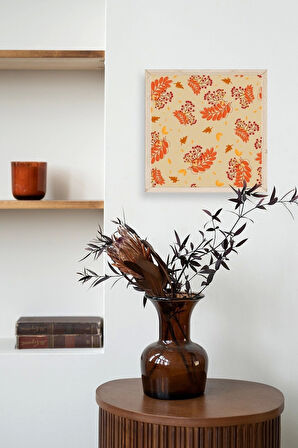 Çiçek Ahşap Çerçeveli Tablo