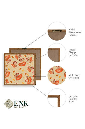 Çiçek Ahşap Çerçeveli Tablo