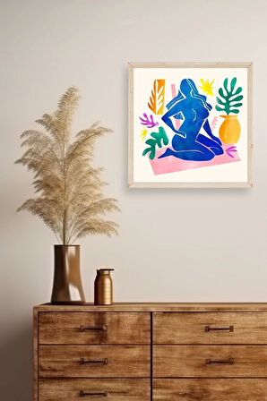 Kadın Ahşap Çerçeveli Tablo