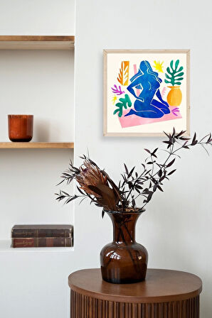 Kadın Ahşap Çerçeveli Tablo