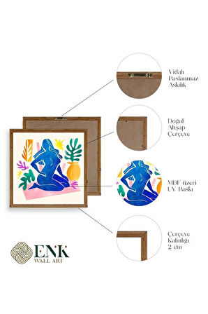 Kadın Ahşap Çerçeveli Tablo