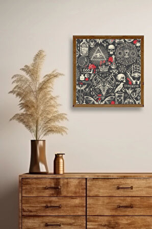 666 Ahşap Çerçeveli Tablo