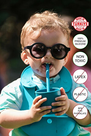 BABYCHEFS %100 PREMIUM SİLİKON 4'LÜ MAMA SETİ VAKUM SİSTEMLİ YEŞİL (SİLİKON VAKUMLU KASE HEDİYE)