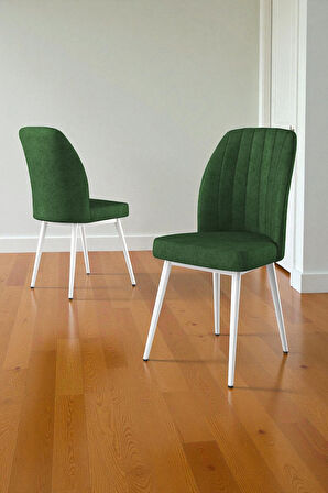 Bara Beyaz 80X132 Açılabilir Sunta Masa Yemek Odası Takımı, Mutfak Takımı 6 Adet Sandalye