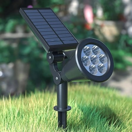 Güneş Enerjili Dekoratif Yeşil LED Bahçe ve Çim Spot Lambası - Peyzaj & Yol Aydınlatma
