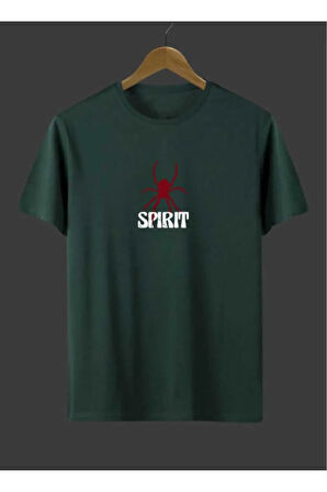 malkoçbey spırınt baskılı overisze unisex basic t-şhirt