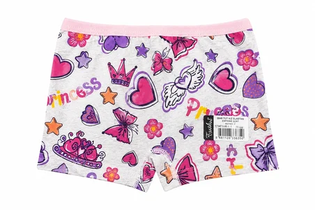 Tutku Kız Elastan Emprime Şort 6 Lı Set