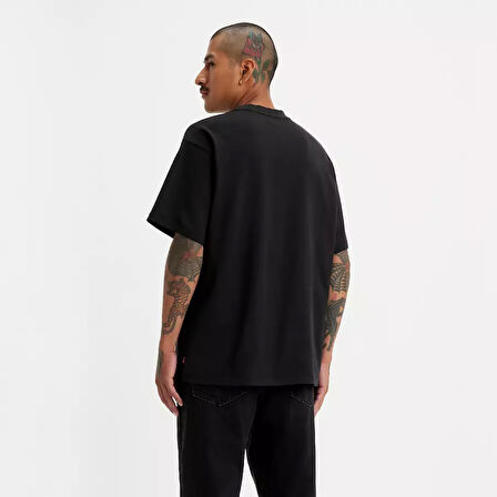 Levi's Erkek Logo İşlemeli 100% Pamuk Siyah T-Shirt - A0637-0001