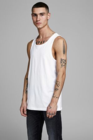 Jack & Jones 2li Paket Erkek Beyaz Siyah Atlet - 12133910