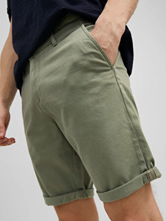 Jack & Jones Erkek Regular Fit Haki Chino Şort - 12165604