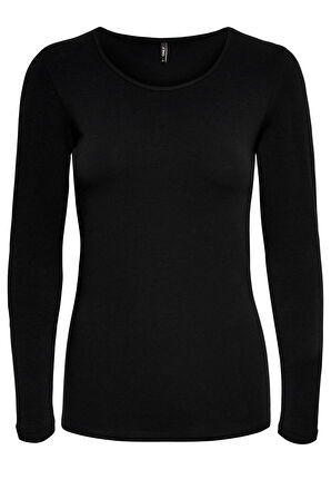 Only Kadın Siyah Basic Uzun Kollu T-shirt Bluz - 15204712