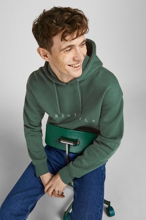 Jack & Jones Erkek Copenhagen Kapüşonlu Sweatshirt Relaxed Fit Hoodie - 12176864