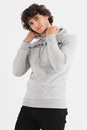 Jack & Jones Erkek Fit Kapüşonlu Sweatshirt Frederik - 12219814-02