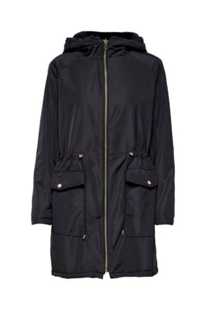 Only Kadın Çift Taraflı Kürklü Siyah Parka Mont - 15208727
