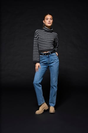 Only Kadın Denim Yüksek Bel Düz Kesim Kot Pantolon - 15311652