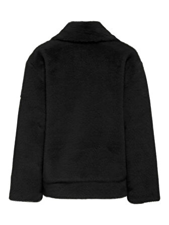 Only Kadın Suni Kürk Düğme Kapamalı Siyah Ceket - 15350360