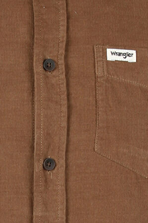 Wrangler Erkek Regular Fit 100% Pamuk Kahverengi Gömlek - W5A14A211