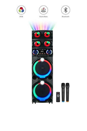 Profesyonel RGB Işıklı Mikrofonlu Kumandalı Büyük Boy Bluetooth Hoparlör Party Speaker GD-2126