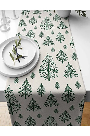 Yılbaşı Desen Runner Christmas Yeniyıl Runner 40 X 140 - 2 Adet