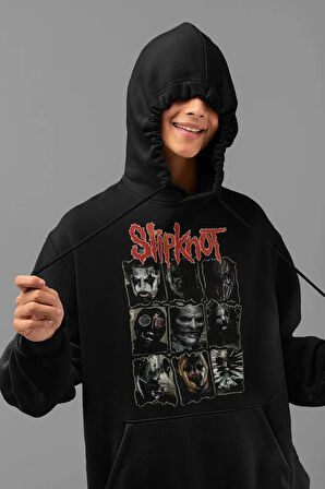 Slipknot Baskılı Unisex Oversize Rock  Metal Hoodie