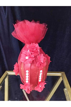 Kına Testi, Lüx Model Tüylü Lazer Güllü Testi Kınada Kırmak Için Testi, Hediyelik Testi