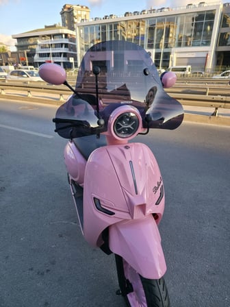 MOTOCAM Yuki Bellini 125 Ön Cam 2024-2026 Model 44cm Siyah Renkli 4mm