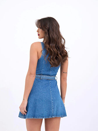 6208 KOT ELBİSE-MAVİ