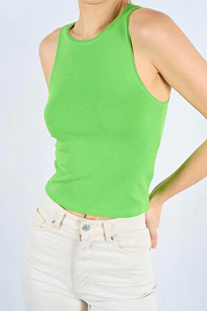 Halter Yaka Ribana Atlet - Yeşil