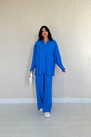 Saks Alice Gömlek Ve Bol Kesim Pantolon Takım