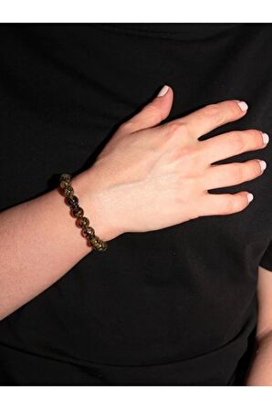 Doğal Taş Yılan Gözlü Akik Doğal Taşlı Bileklik ylnkk-1