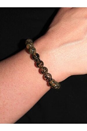 Doğal Taş Yılan Gözlü Akik Doğal Taşlı Bileklik ylnkk-1