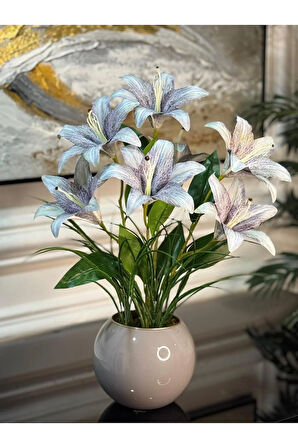 Yapay Lilyumlu Cam Vazo No:2