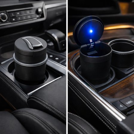  Her Araca Uyumlu LED Işıklı Bardaklıklı Küllük (BMW Tipi)(2 parça)