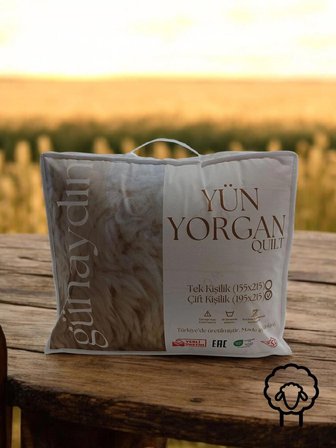 Yün Yorgan ,Günaydın Yün Yorgan , Organik , Wool Quilt , 1.Kalite , Uzun Ömürlü ,Sağlıklı , Lüx, Tek