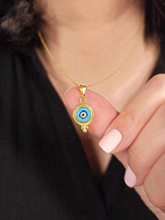 925 Ayar Gümüş Nazar Kolye, Gümüş Nazarlık, Evil Eye Kolye, Kadınlar İçin Anlamlı Hediye Kolye