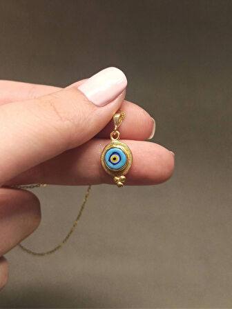 925 Ayar Gümüş Nazar Kolye, Gümüş Nazarlık, Evil Eye Kolye, Kadınlar İçin Anlamlı Hediye Kolye