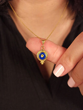 925 Ayar Gümüş Nazar Kolye, Gümüş Nazarlık, Evil Eye Kolye, Kadınlar İçin Anlamlı Hediye Kolye