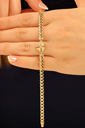 İnce Gurmet Yonca Kadın Altın Bileklik