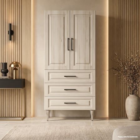 Arosa Çok Amaçlı Dolap 60 cm 2 Kapak 3 Çekmece Beyaz Pelit - Çok Amaçlı Çekmeceli Dolap
