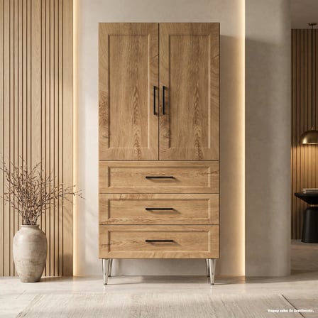 Aspen Çok Amaçlı Dolap 60 cm 2 Kapak 3 Çekmece Ilgaz Ladin - Çok Amaçlı Çekmeceli Dolap