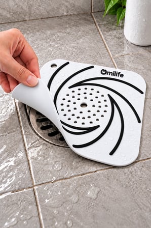 Beyaz Silikon Gider Kapağı Delikli Koku Önleyici Lavabo Süzgeci Banyo Mutfak Gider Matı