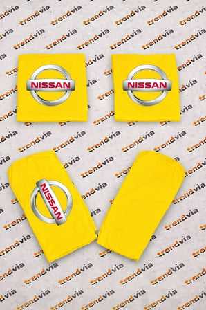Nissan Logolu Oto Koltuk Kılıfı Ön Arka Set – Penye Likralı Universal Koltuk Koruyucu Servis Kılıfı