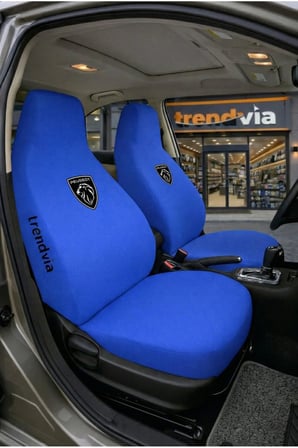 Peugeot (Yeni) Logolu Oto Koltuk Kılıfı Ön Arka Set – Penye Universal Koltuk Koruyucu Servis Kılıfı