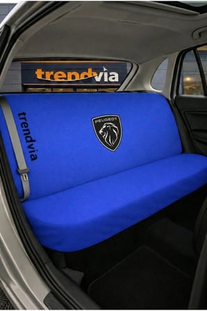 Peugeot (Yeni) Logolu Oto Koltuk Kılıfı Ön Arka Set – Penye Universal Koltuk Koruyucu Servis Kılıfı