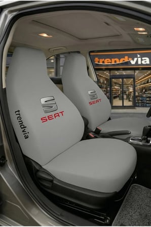 Seat Logolu Oto Koltuk Kılıfı Ön Arka Set – Penye Likralı Universal Koltuk Koruyucu Servis Kılıfı