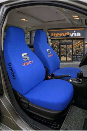 Seat Logolu Oto Koltuk Kılıfı Ön Arka Set – Penye Likralı Universal Koltuk Koruyucu Servis Kılıfı
