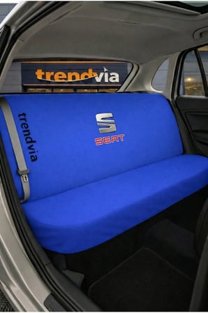Seat Logolu Oto Koltuk Kılıfı Ön Arka Set – Penye Likralı Universal Koltuk Koruyucu Servis Kılıfı