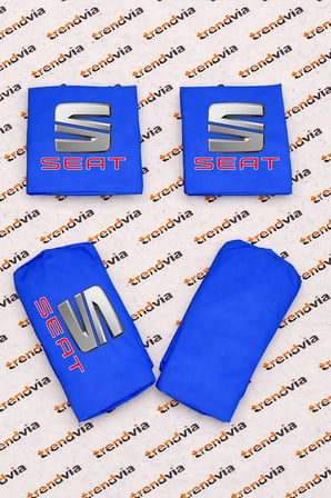 Seat Logolu Oto Koltuk Kılıfı Ön Arka Set – Penye Likralı Universal Koltuk Koruyucu Servis Kılıfı