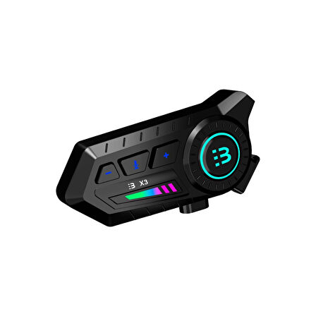 X3 Motor Kask Kulaklık Rgb Modlu Su Geçirmez 5.3 Bluetooth Intercom