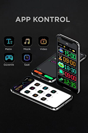 Rp937 Led Panel 16X64Cm Telefon Kontrollü Kayar Led Animasyon Aydınlatma